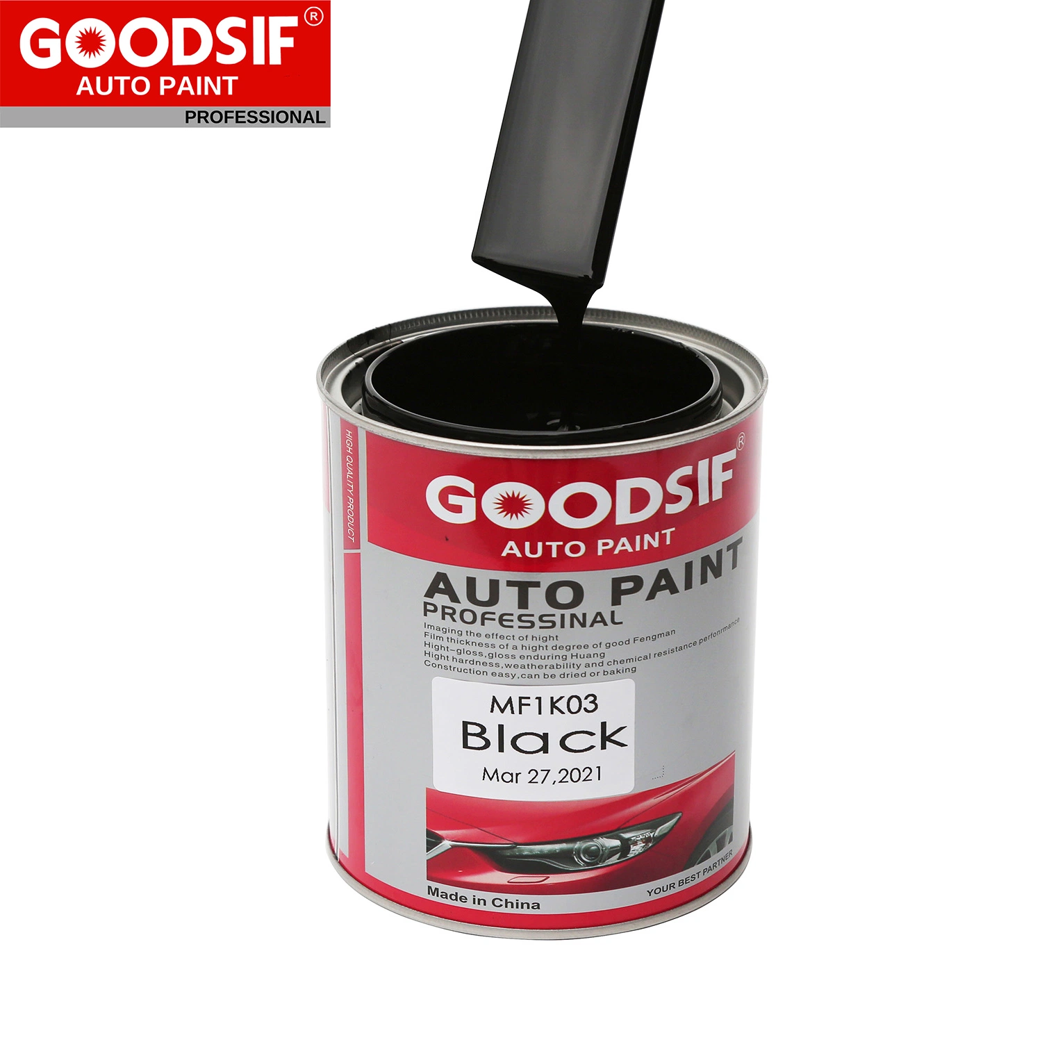 Goodsif High quality/High cost performance 1K 2K primer Surfacer pintura de acabado de coches Mezcla de acrílico toner Barniz claro Auto Paint