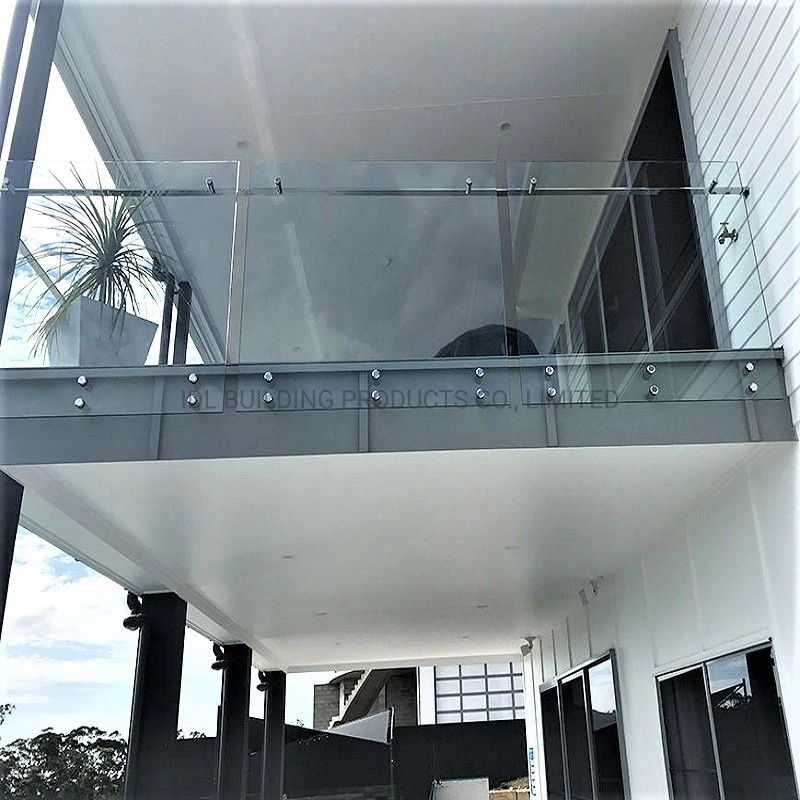 2021 Unique White Glass Clamp Buttom Design Stainless Steel Standoff for Staircase/Balustrade Balcony/Frameless Glass Juliet Balcony