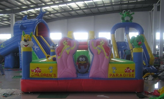 Commercial Inflatable Big Bouncer Fun City Children Paradise Castle pour Parc d'attractions