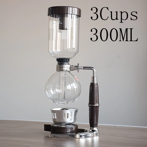 Ol Black 3cups Coffee Syphon Pots with Alcohol Burner