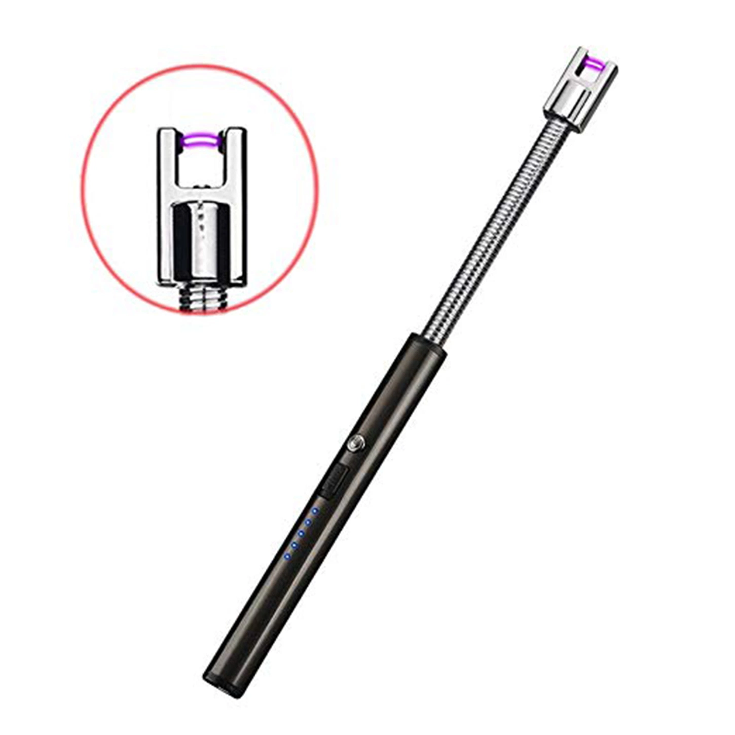 Best Quality Cheap Price Electric Arc Windproof Flameless USB Lighter BBQ Metal Lighter with Safety Lock for Candle Camping Kitchen