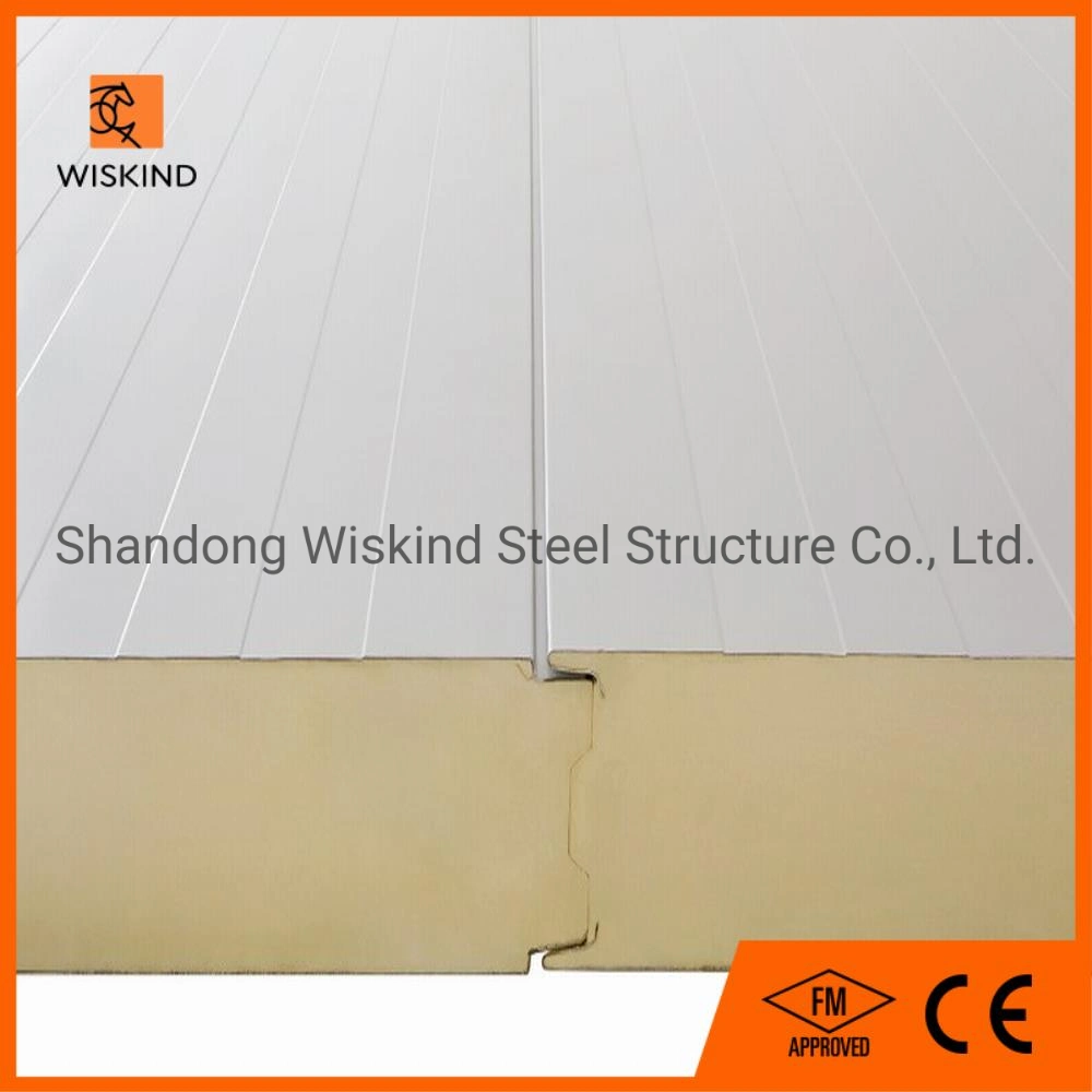 Heat Insulated Fireproof Expanded Polyurethane Sandwich Panels for Workshop /Warehouse