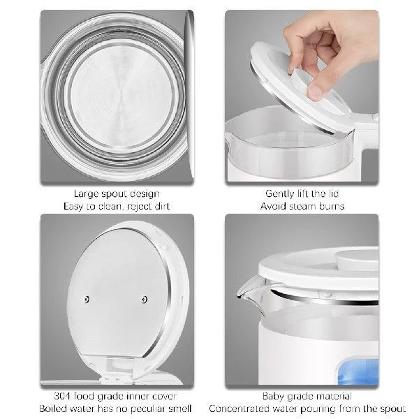 Ume Bouilloire électrique en verre numérique de haute qualité de 1,8 L pour le thé et le café avec affichage LCD.