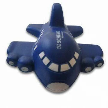 Flugzeug Form PU Schaum Stress Flugzeug Werbe Geschenk Spielzeug Stress Ball