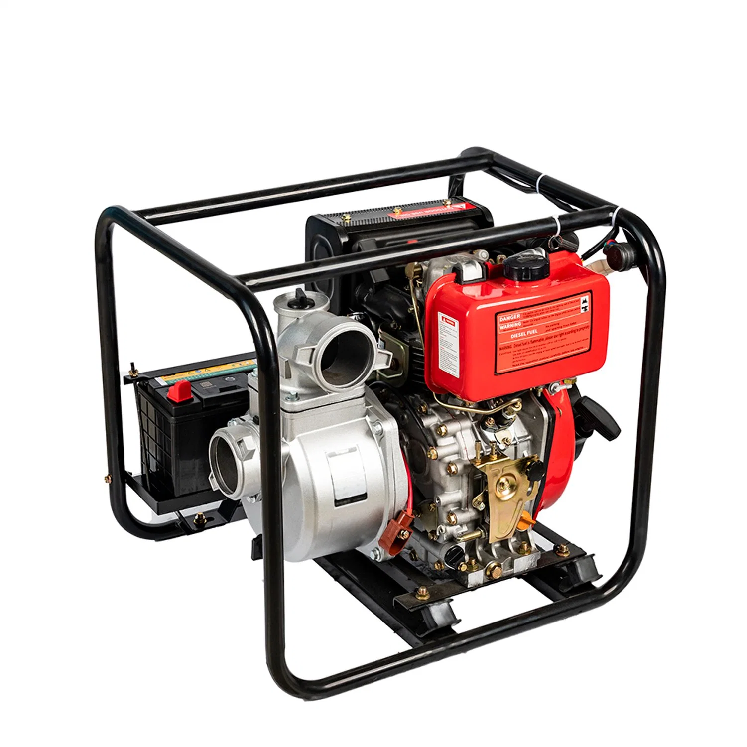 6HP 3inch 80mm démarrage électrique Accueil piscine Diesel eau Pompe