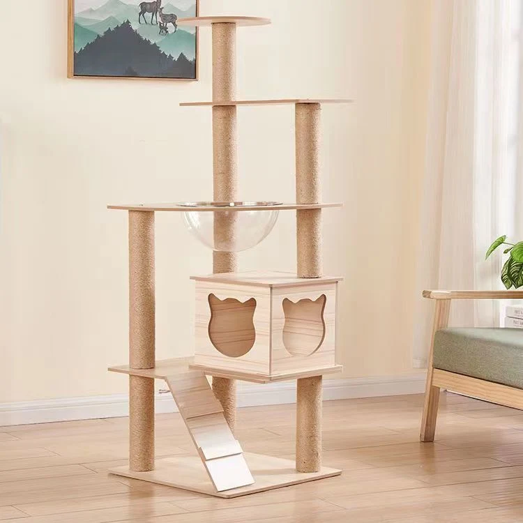 Tabla de muebles Sala de gato columna de escalada de gato combinado con grande Juguetes para mascotas