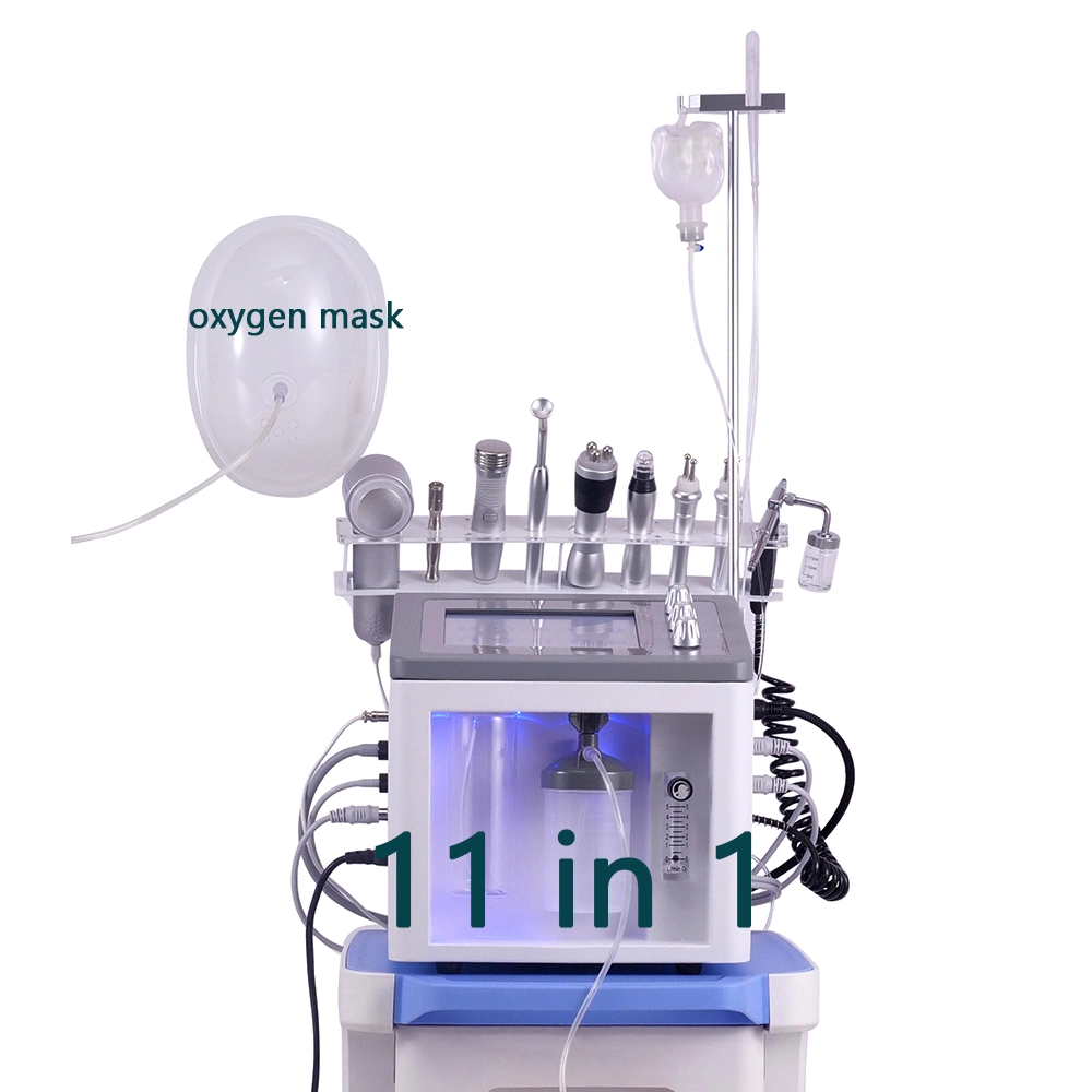 2022 أحدث منتج 11 في 1 متعدد الوظائف للعناية بالبشرة الماء أكسجين فقاعات صغيرة آلة تجميل الوجه