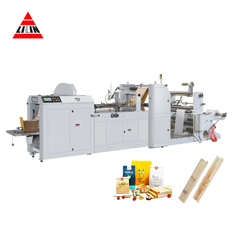 Lilin Lmd-400 Fully Automatic Bread Kraft Paper Bag Making Machine for V Bottom Bags with Two Servos