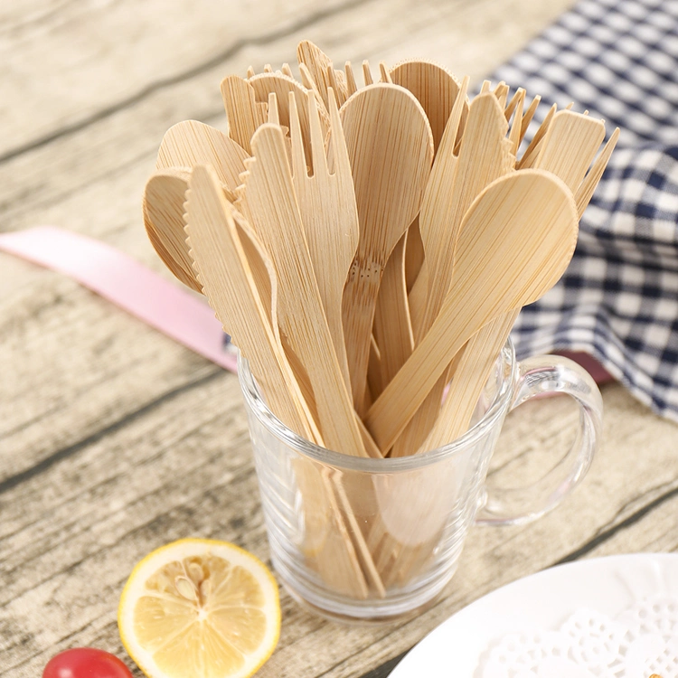 Wooden Cutlery Bamboo Knife Spoon Fork Disposable Kitchenware