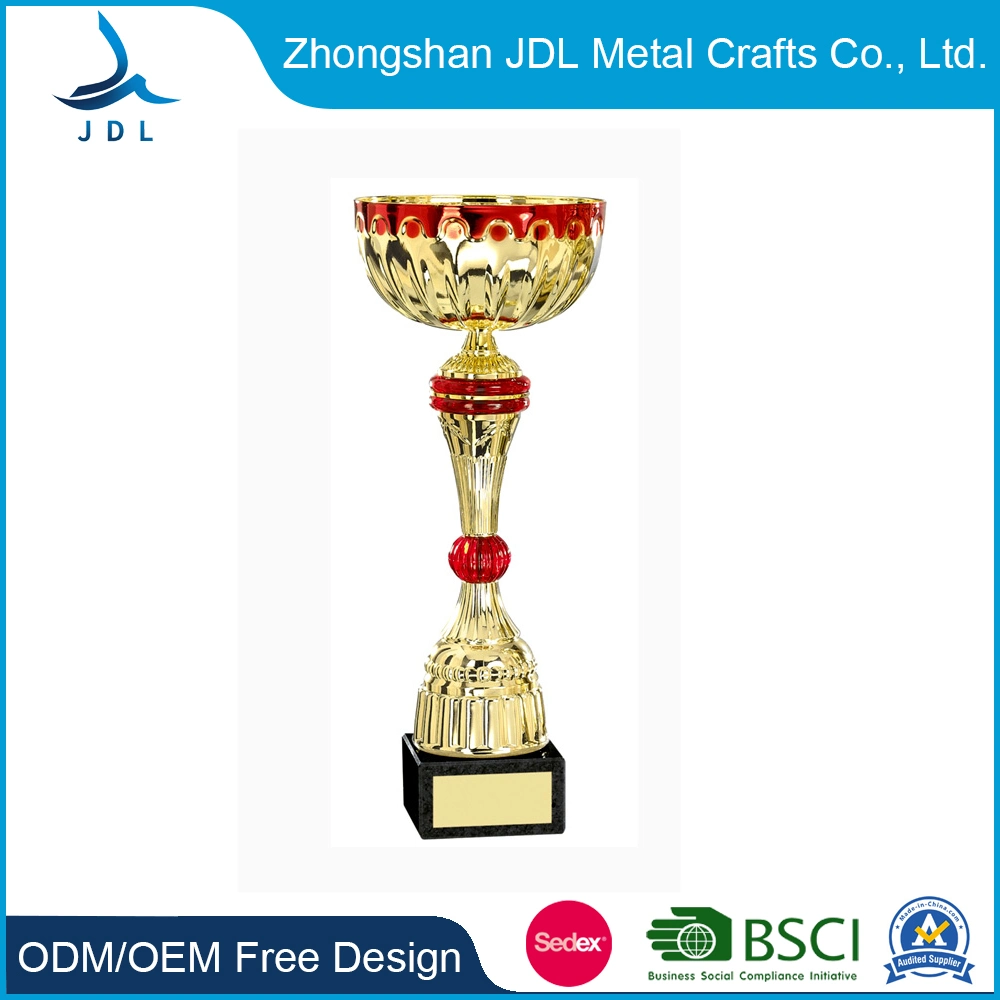 2021 New Arrival Custom Gold Plated Aluminum Material Special Award Cup Trophy as Decoration