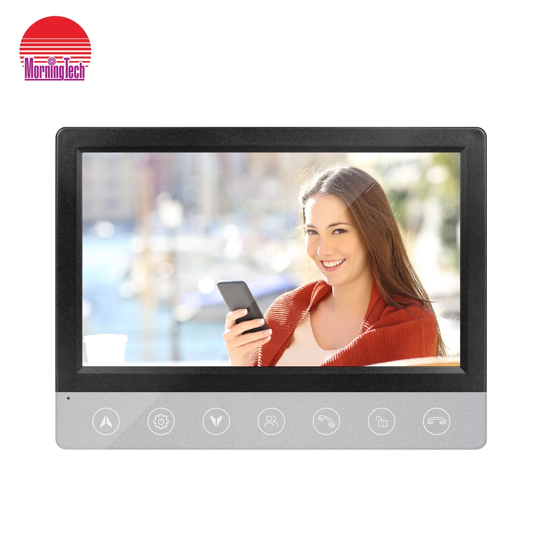 Wired Video Doorbell Interphone for Intelligent Home Security 7"Ahd Screen Intercom System