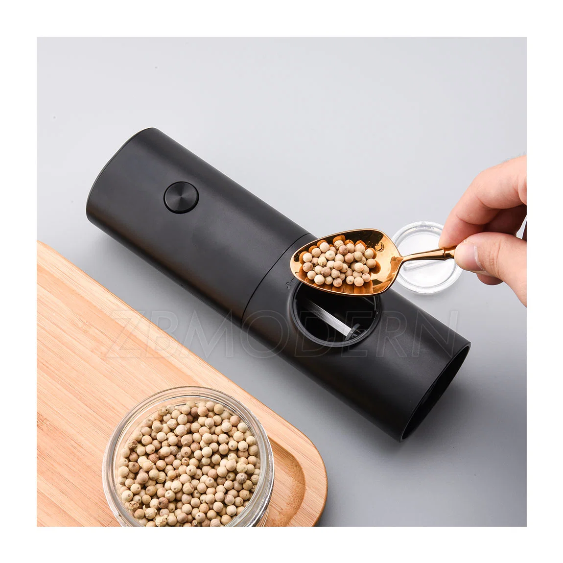 Wholesale/Supplier Amazon Hot Sale Stainless Steel Black Electric Gravity Electric Salt and Pepper Grinder Set