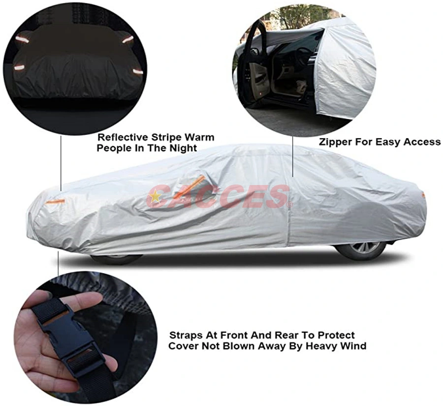 6 couches PEVA housse de voiture imperméable tout temps Cacces usine de vente en gros pour berline, SUV, monospace, housses de moto X/S/M/L/XL/XXL anti-UV, rayures, pluie poussière de neige soleil