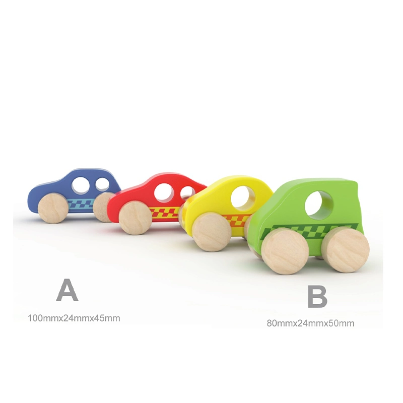 Wooden Toys Wooden Little Cars Preschool Vehicle for Kids