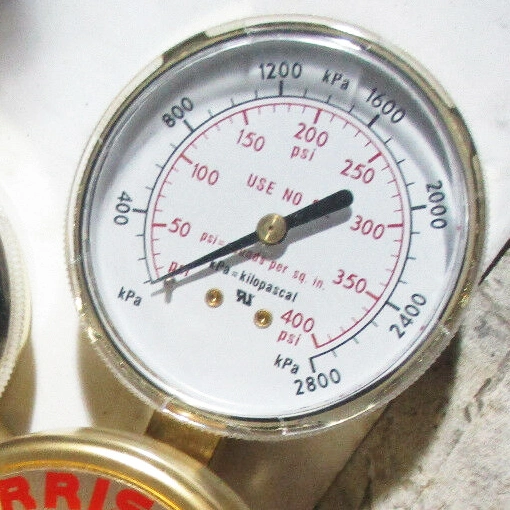 C2h2 Acetylene Ethyne Cylinder Gas Regulators with Pressure Gauges Harris Type Model 425-15-510 3000815 0-15 Psi 400 Psi Cga510