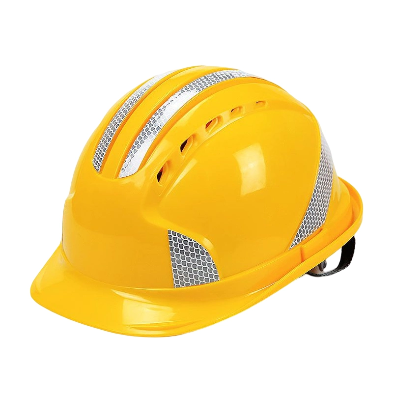 Protection Smart Crash Breathable Head Protection Work Construction Reflective Strip Hard Hat Safety Helmet