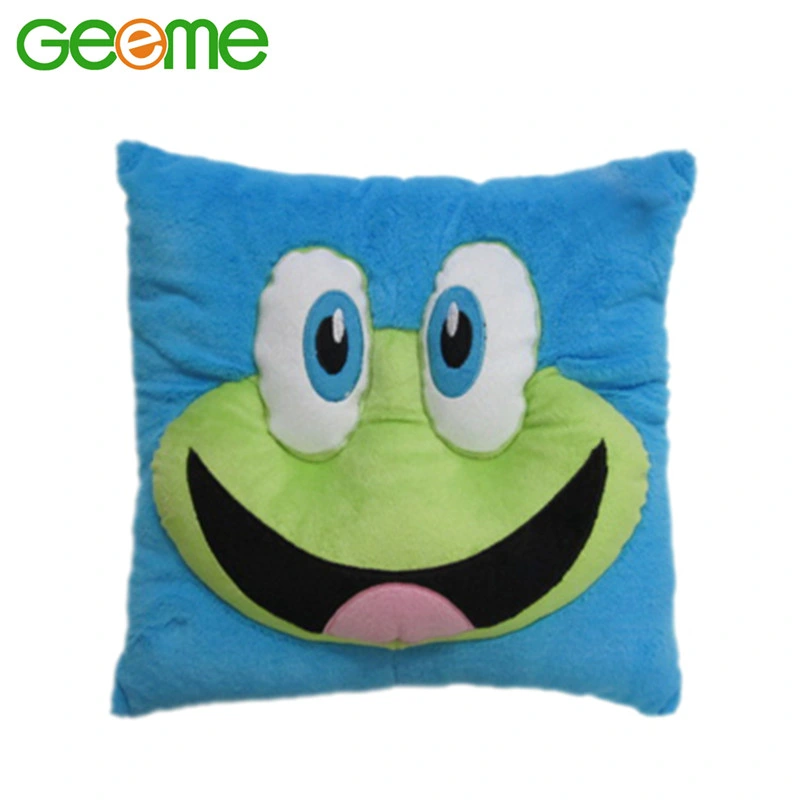 Soft Decorative Square Plush Sofa Pillow with Dog Face