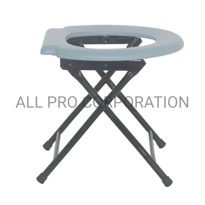 Folding Lightweight Portable Commode Toilet Chair for Hospital