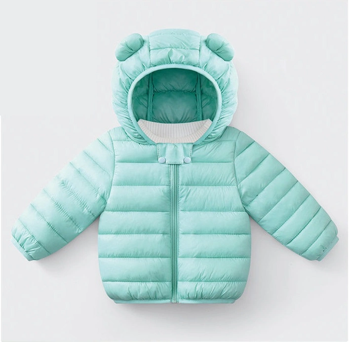 Baby Girls Boys Padded Clothing Hooded Winter Coat Outerwear Kids Down Jacket