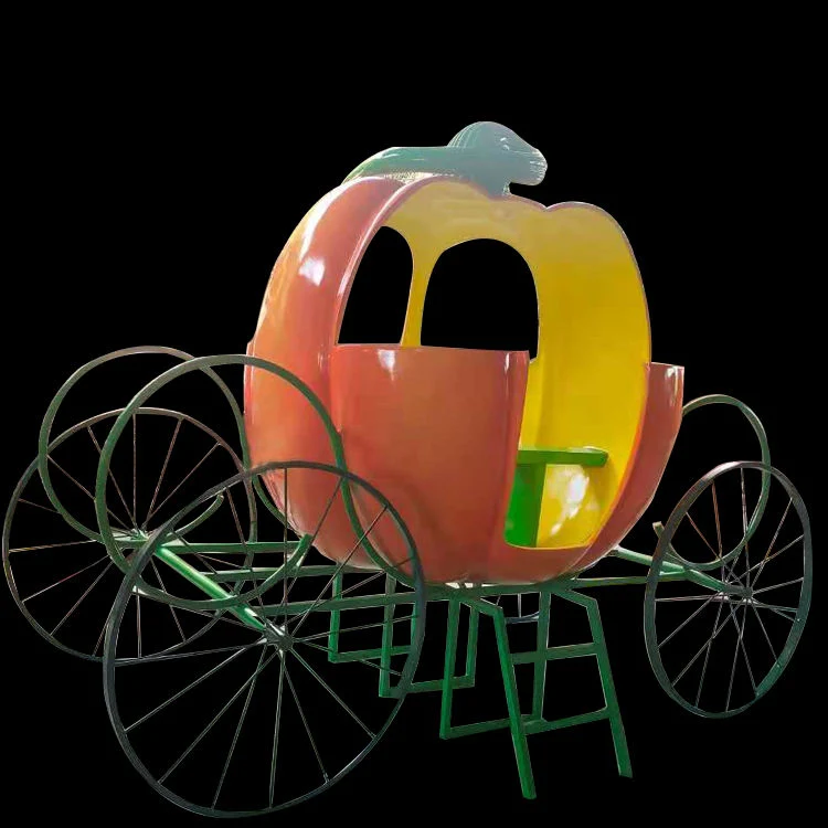 Modern Fiberglass Statue Sculpture Decorations Pumpkin Car Carriage Fiberglass Statue