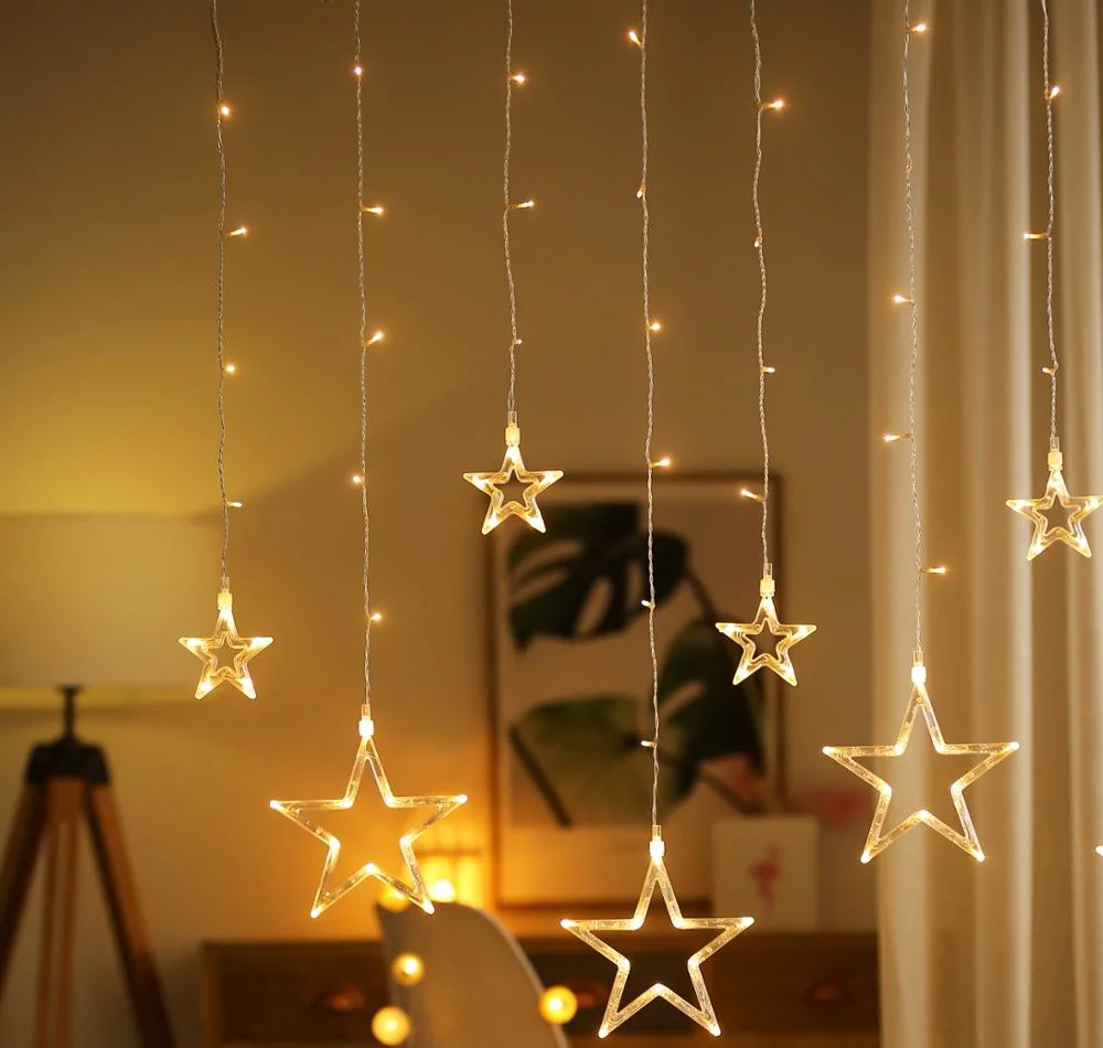 ضوء ستارة نافذة شلال عيد الميلاد LED