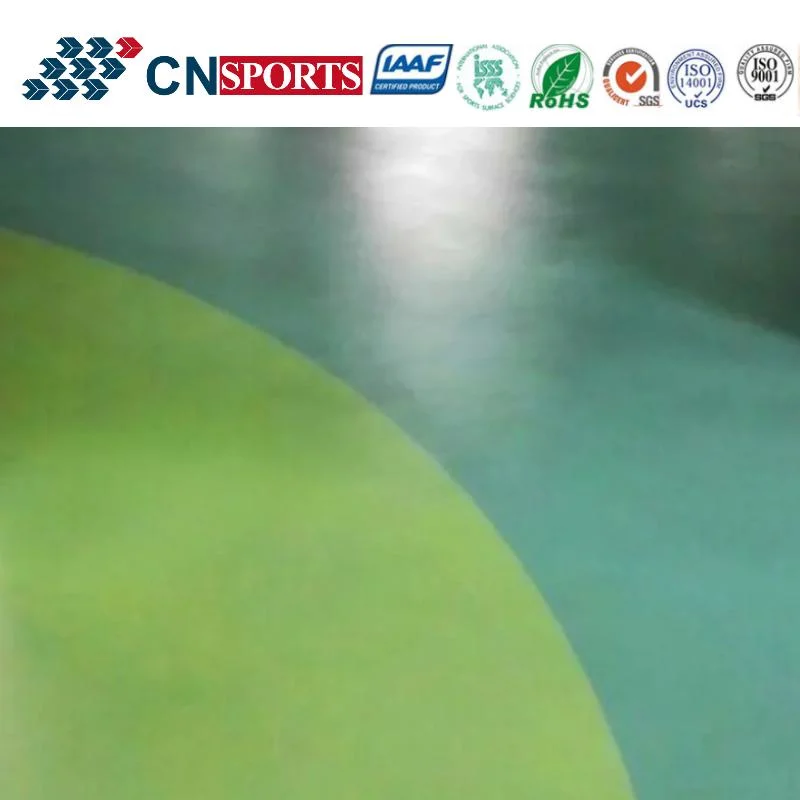 Easy Cleaning Scratch Resistant PU Coating Seamless Rubber Commercial Flooring