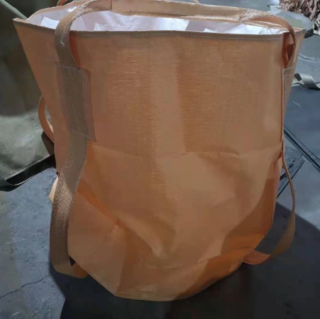 PP bolsas Jumbo Big Bag 1000kg de Color Beige Bolsas de embalaje grandes para polvo 2-estilo de lazo