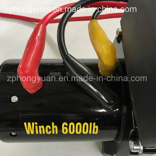 Hongyuan Auto Car Truck Winch DC12/24V with Factory Direct Sale 6000lbs