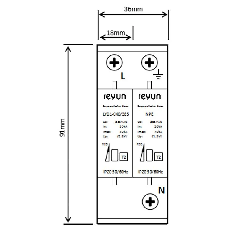 رييون ليد1-C40 Combanion Surge Controller مع Npe