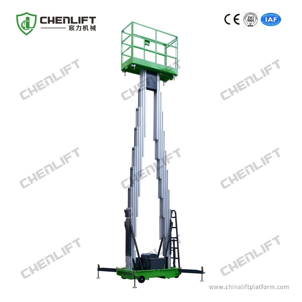 200kg Loading 12m Height Double Mast Hydraulic Lift Aerial Work Platform