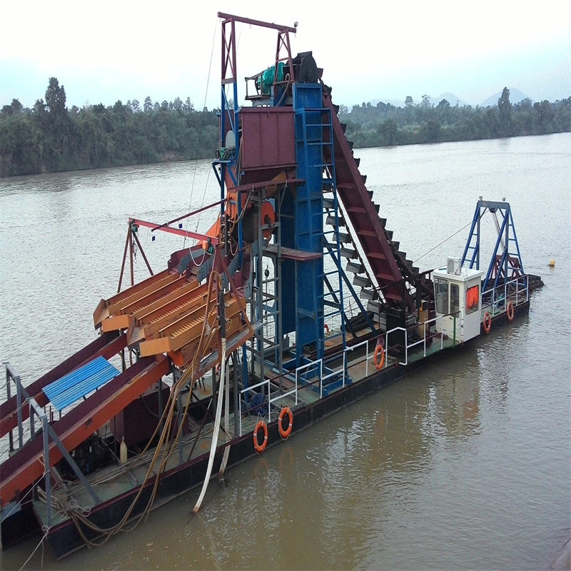 Bateau d'or de sable de rivière /bateau d'exploitation minière de diamants/ équipement/ exploitation d'or Équipement pour drague d'exploitation minière de lac/ poudre de fer /extraction d'étain avec Certifications ISO/ce