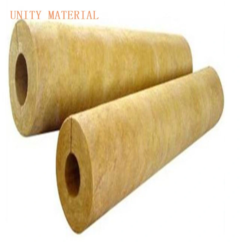 Insulation Rock Mineral Wool Wrapped Steel Insulated Tube Pipe Section for Steam Hot Water Supply Insolation