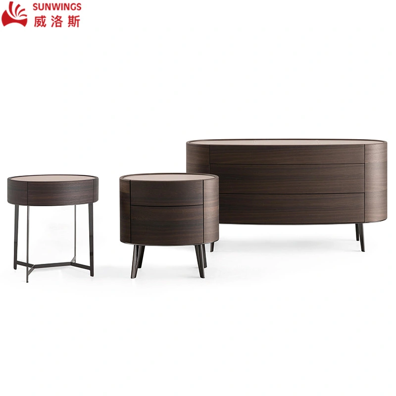 Nordic Unique Design Solid Wood Night Table Furniture for Bedroom