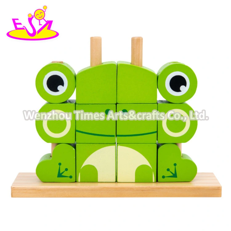 2020 New Arrival Educational Wooden Frog Block for Children W13D268