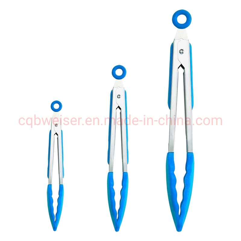Premium Kochen Küchenzange Silikon Lebensmittel Zange mit Edelstahl
