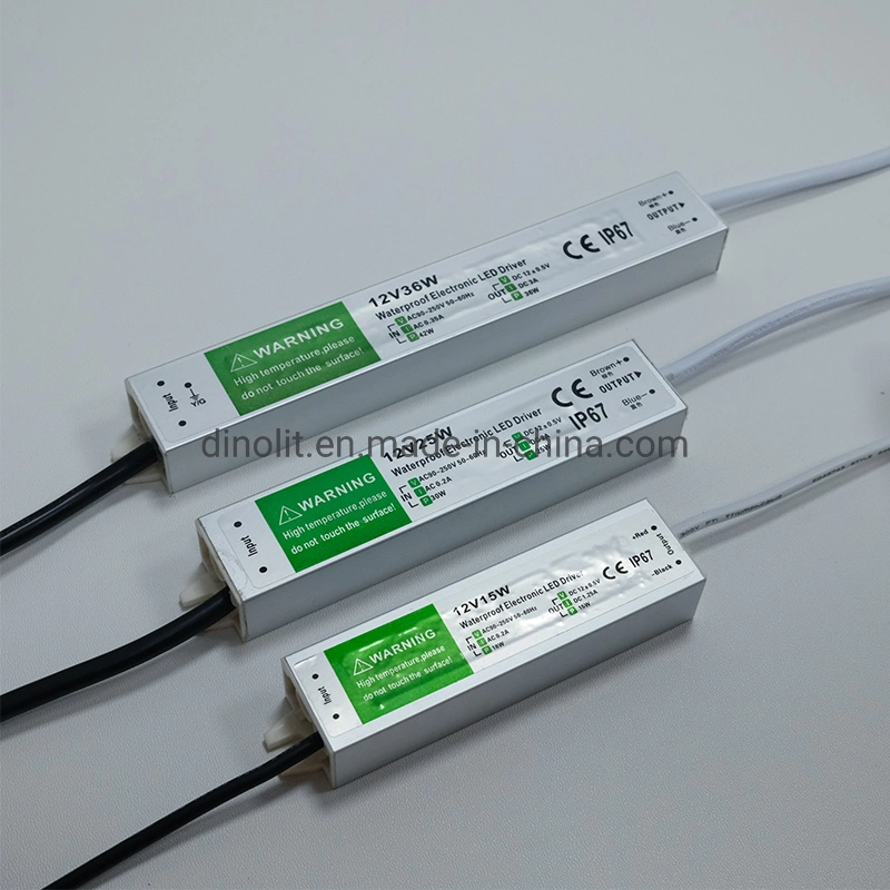 Slim Design12V / 24V Slim 10W 12W 15W 18W Driver/Transformer/Adapter/Power Supply for LED Lamp in Bathroom Furniture/Bath Vanity/Mirror Cabinet 15mm Thickness