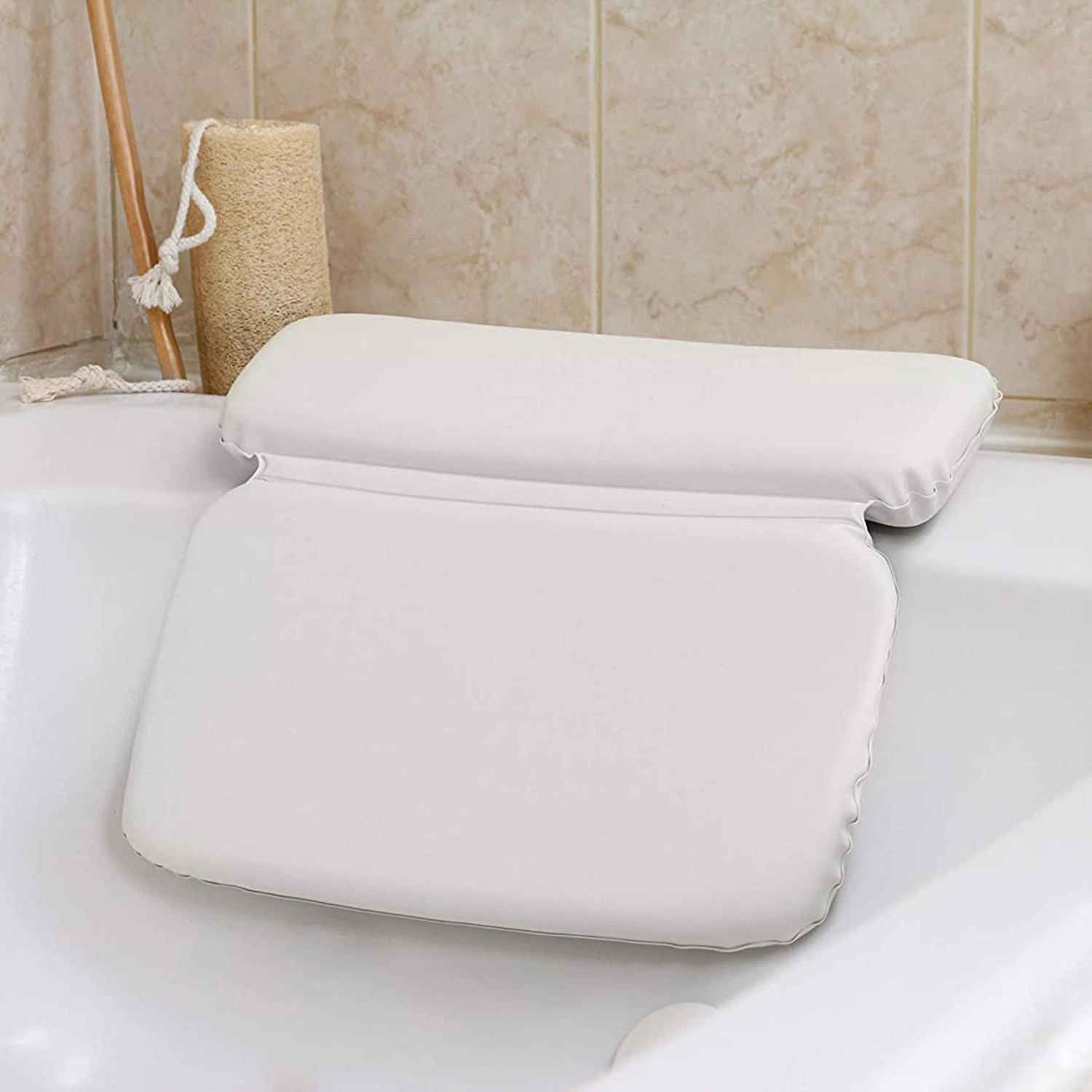 Slip Resistant Waterproof Bathtub Head and Neck Support Luxury Bath Pillow