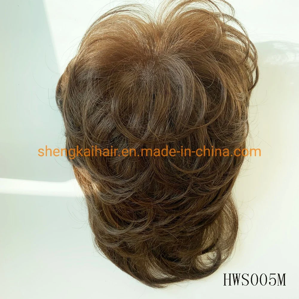 Wholesale/Supplier Premium Full Handtied Human Hair Synthetic Hair Mix Women Hair Toppers Pieces