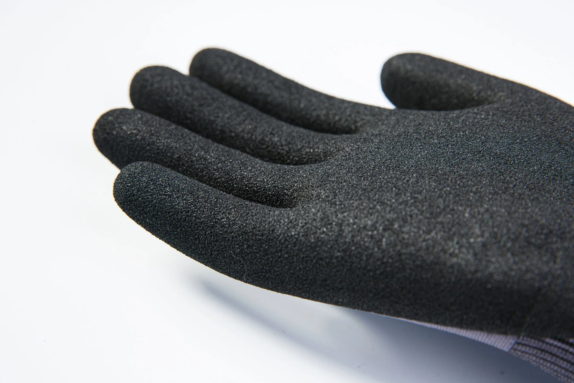 Prix d'usine du fabricant Gants de sécurité en nylon antidérapants en nitrile sablé Prévention de la poussière Respirants.