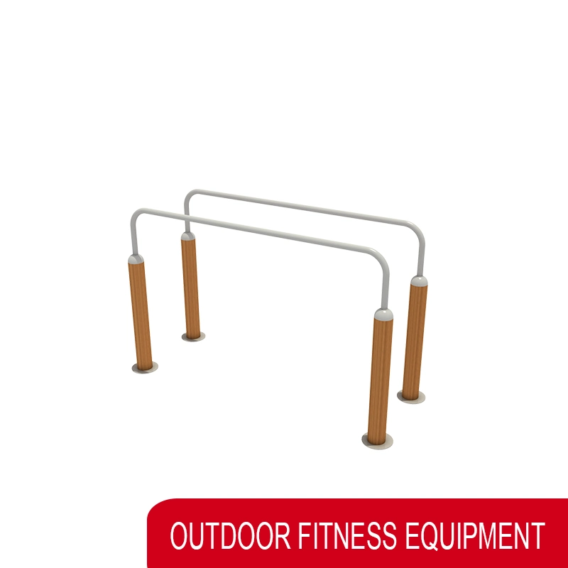 Outdoor Gym Wood Grain Paint Equipment Fitness Training Parallel Bars for Sale