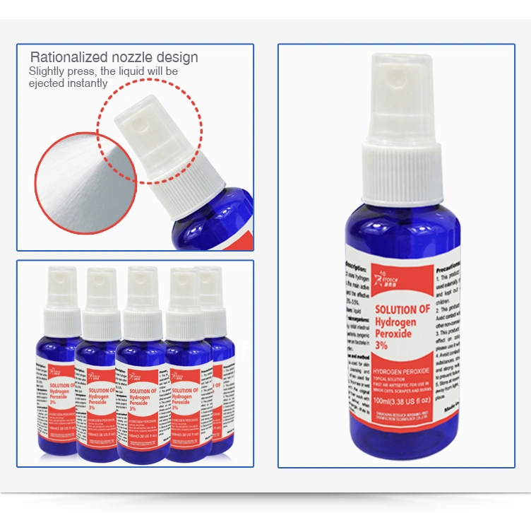 100ml 3% Hydrogen Peroxide Solution for Topical Skin Disinfection/Food Grade Colorless Liquid