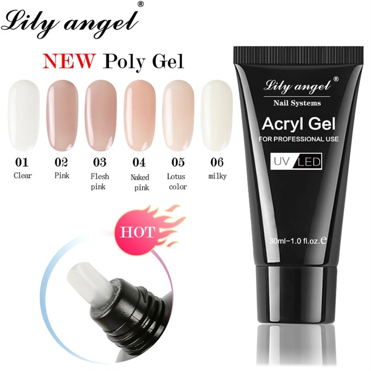 Lily Angel Acryl Gel Wholesale/Supplier Nail Supplies Nail Extension UV LED Nail Gel Poly Nail UV Extension Gel Polish for Gel Tips OEM Private Label