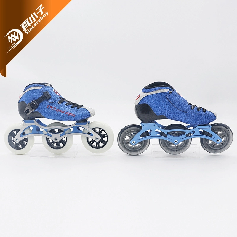 Wholesale/Supplier Men Women Popular Big Wheel Carbon Fiber Durable Racing Ice Inline Speed Skating Roller Shoes for Adult