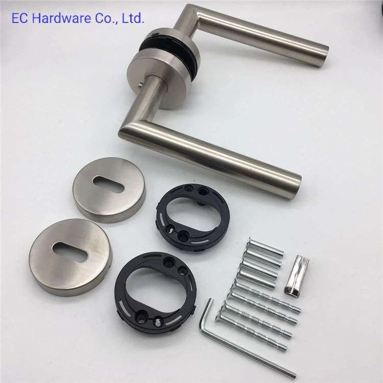 Germany Hollow Stainless 304 Tube Loose Plastic Rosette Door Handle