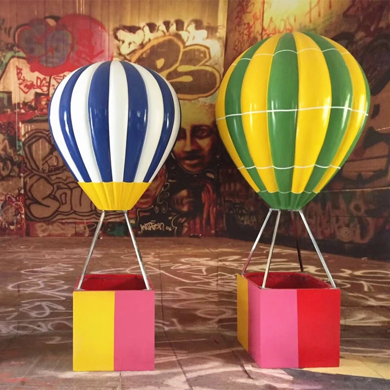 Large Sculpture Hot Air Balloon Resin Craft for Christmas Candyland Decoration