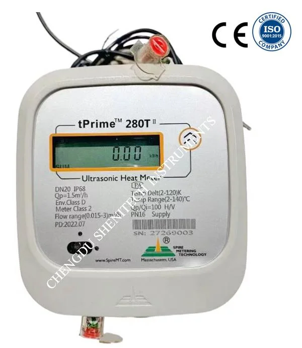 Medidor de flujo de calor ultrasónico Energía térmica MBus digital inteligente personalizado RS485 Lorawan Output Originales de fábrica Wireless Residencial uso Industrial IP68