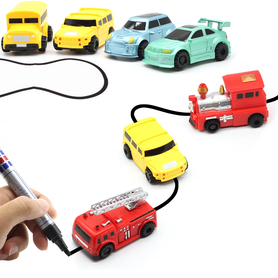 Magic Pen Inductive Car Follow Any Drawn Black Line Track Mini Electrical Toys for Children