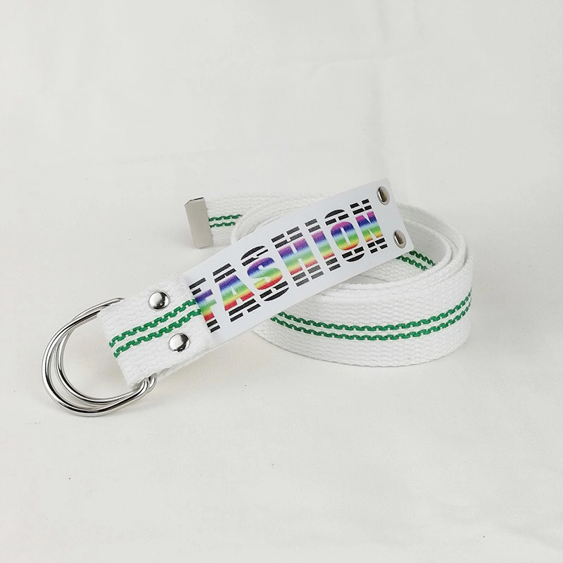 Ceinture en nylon tendance en tissu élastique blanc sur mesure pour Hommes