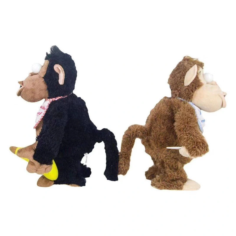 Plush Animal Monkey Banana Soft Cartoon Plush Electronic Animal Plush Toys Walking Dancing Doll for Children Birthday Gifts