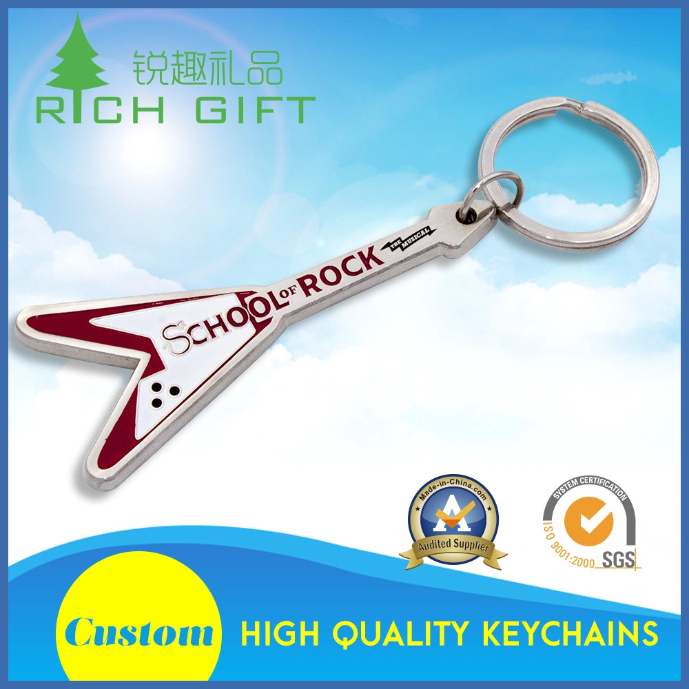 Cheap Wholesale Custom Promotional Metal Iron Stamping Gold Plated Florida Tourism Souvenir Keychains